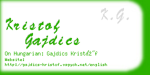 kristof gajdics business card